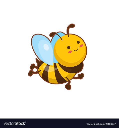 Cute Bee Royalty Free Vector Image Vectorstock