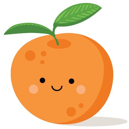 Happy Orange SVG Scrapbook Cut File Cute Clipart Files For Silhouette
