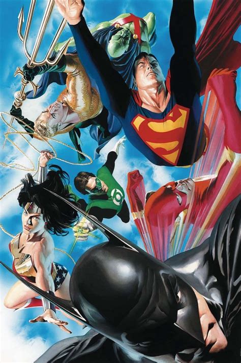 The Justice League By Alex Ross Justice League Comics Comic Book