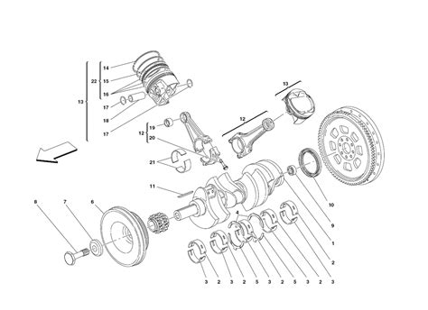 Get all of your oem ferrari parts from an authorized ferrari dealer at ferraripartscatalog.com. Schematic | Table 2 - Crankshaft, Conrods And Pistons | Ferrari 430 Challenge | GTO Parts