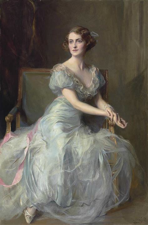 Oil Painting Replica Portrait Of Lady Illingworth By Philip Alexius De