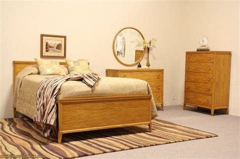 Midcentury Modern Full Size Vintage 3 Pc Bedroom Set Bedroom Set