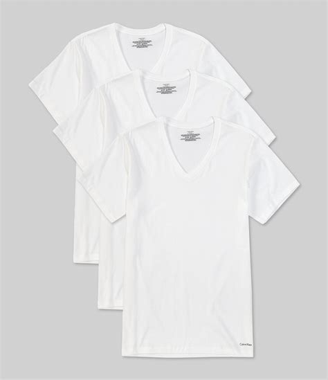 Calvin Klein Cotton Classic Solid V Neck T Shirts Pack Dillard S