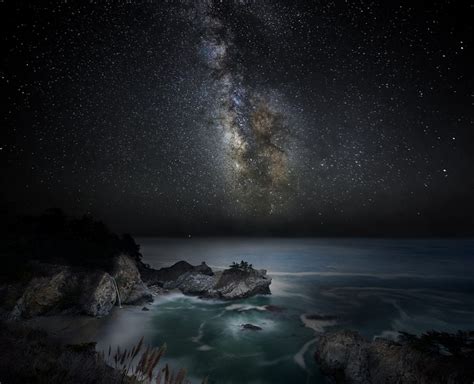 555012 Nature Landscape Long Exposure Starry Night Milky Way Galaxy