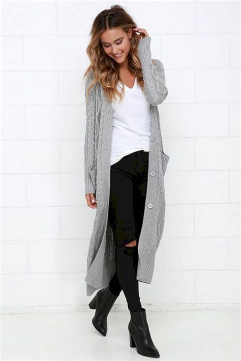 Cute 45 Most Popular Long Cardigan Sweater Outfits Ideas
