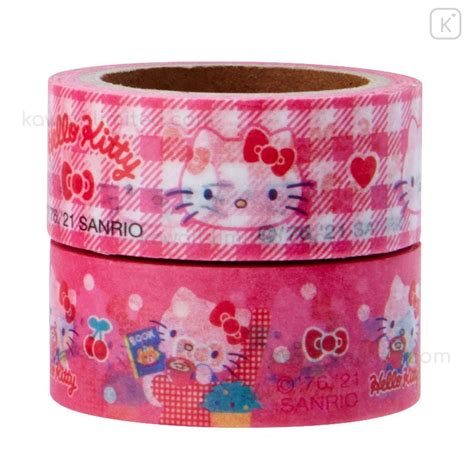 Japan Sanrio Cassette Washi Masking Tape Set Hello Kitty Kawaii Limited