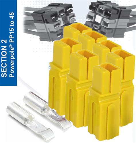 30 Amp Anderson Powerpole Connectors Pp15 To 45 Yellow W12 16 Awg