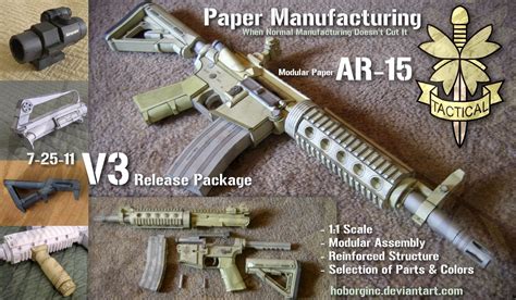 11 Scale Hk416 M416 3d Paper Model Assault Rifle Submachine Gun Puzzle