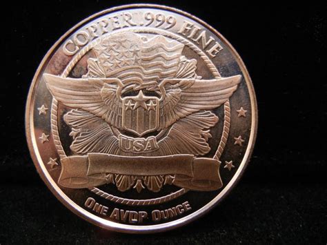 One Avdp Ounce 999 Fine Copper Walking Liberty Round