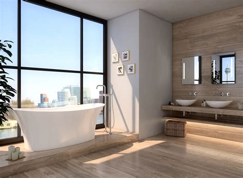 Wurden holzmöbel lange verpönt und erinnerten an die dunkle wohnung der großmutter, feiert das material in den letzten jahren ein grandioses comeback. Die freistehende Badewanne und Armatur von Treos ...
