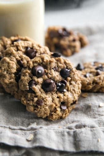 Vegan Oatmeal Chocolate Chip Cookies Healthier • Fit Mitten Kitchen