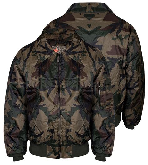 New Mens Bomber Jacket Camo Camouflage Army Pilot Military Jacket Top