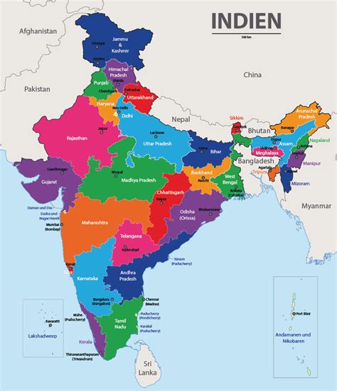 Die landkarte von indien zeigt die nördlichen nachbarstaaten, die größten städte und flüsse des landes. Allgemeines über Indien - Hunger und Gier in Indien