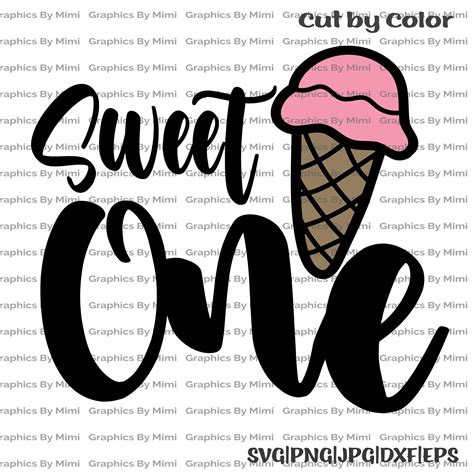 Sweet One Svg Ice Cream Cone Svg Sweet One Png Ice Cream Etsy Denmark