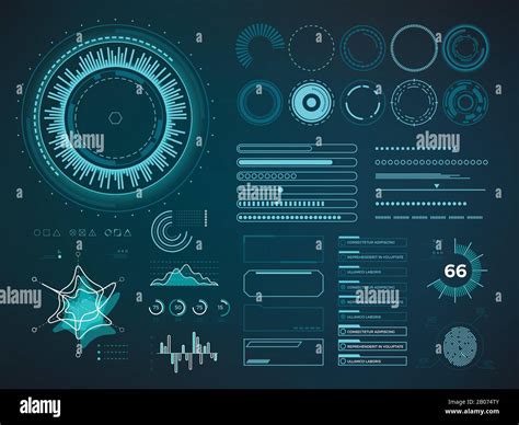 Hud User Interface Gui Futuristic Panel With Infographic Elements Images