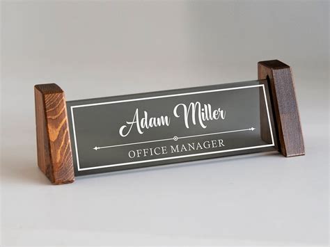 Personalized Name Plate Desk Name Plate Wooden Name Sign Last Name