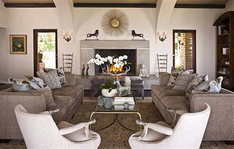 Sofas Facing Each Other - Transitional - living room