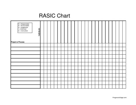 Rasic Chart R Responsible A Accountable S Supportive I Informed C