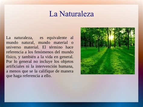 Diapositivas Sobre La Naturaleza