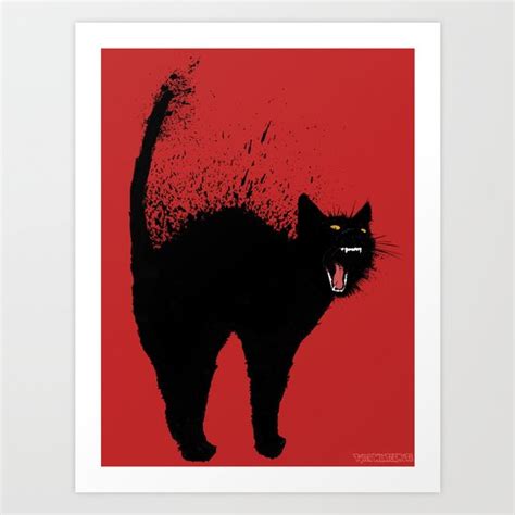 Black Cat Art Print By Tyler Wintermute Society6
