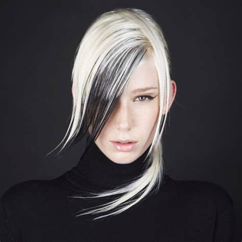 Our human hair extensions are 100% virgin, unprocessed and ethica. White hair with added black hair extensions | Black streaks