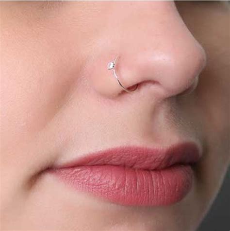 Piercing Argola Para Aba Nasal Em Prata Leg Tima Com Zirc Nia J Ia Feminina Nunca Usado