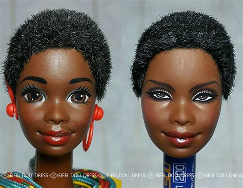 Repainted Barbie Dolls Of The World Vintage 1993 Kenyan Barbie