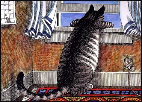 Pin By Debbie Mclean On Kliban Cats ♥♥ Cats Illustration Cat Art
