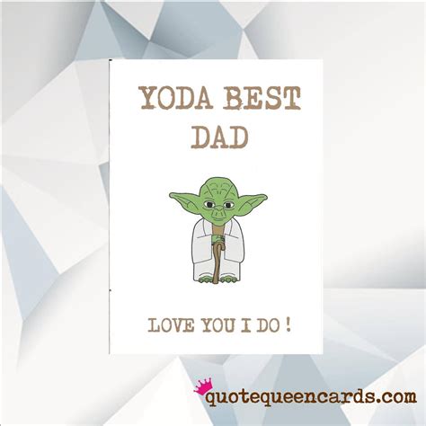Yoda Best Dad Love You I Do Star Wars Yoda Card Dad Etsy Uk
