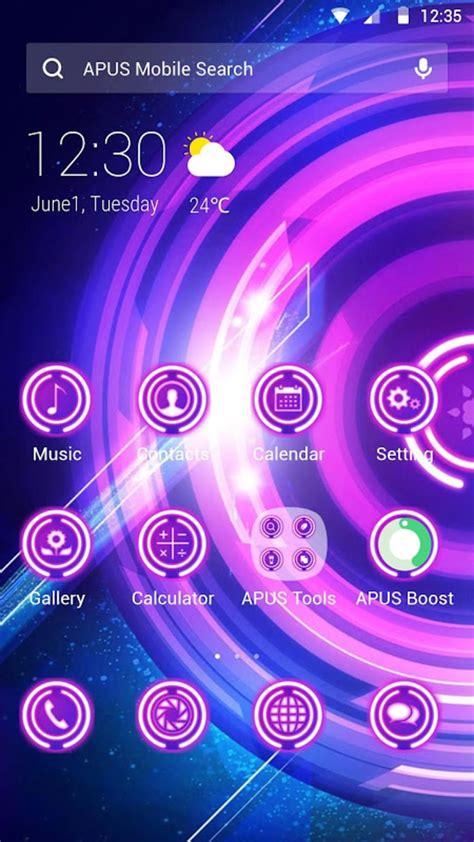 Android Için Shine Purple Glow Wheel Theme And Hd Wallpapers Apk İndir