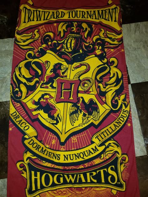 Harry Potter Red Hogwarts Triwizard Tournament Towel Gem