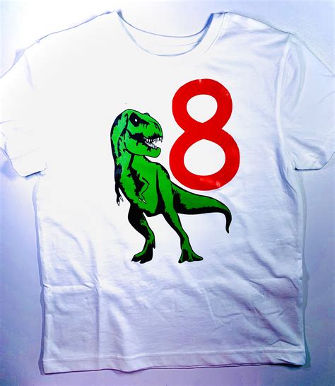 Camiseta De Cumpleaños De Dinosaurio Camiseta De Cumpleaños Etsy España