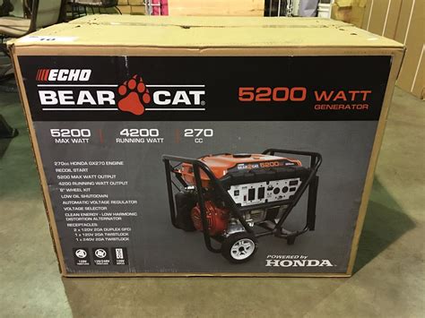 Echo Bearcat 5200 Watt Generator Powered By Honda