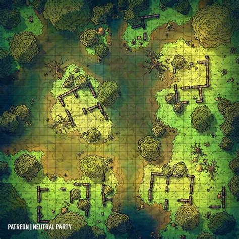 Swamp Ruins Dndmaps Fantasy Map Dungeon Maps Dungeons And Dragons