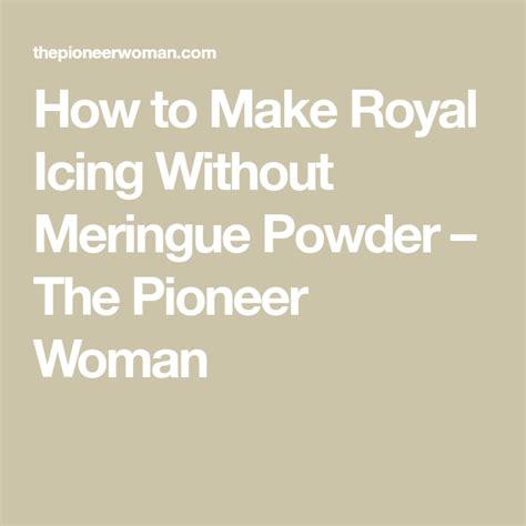 Here is a basic recipe: How to Make Royal Icing Without Meringue Powder | Meringue powder, Royal icing, Royal icing ...