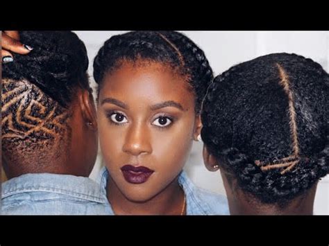 Braids are even a protective hairstyle! Natural Hair Undercut French Braid Protective Style ...