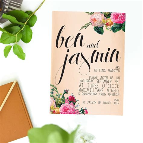 Felicitations is a creative studio and wedding invitations & stationery print shop conveniently located in osborne park, perth. Vintage Rose Wedding Invitations Australia Wedding Stationery Perth Sydney Brisbane… | Rose ...