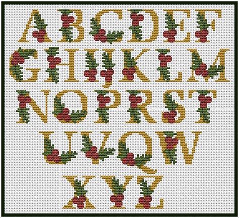 christmas alphabet cross stitch chart christmas abc pattern