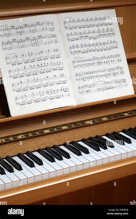 Piano And Music Sheets Stock Photo Alamy