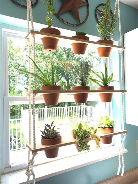 Hanging Plant Shelves Window Plant Shelf Kitchen Window Etsy