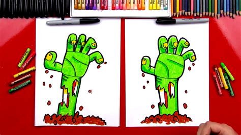 Https://tommynaija.com/draw/art Hub For Kids How To Draw A Zombie Hand