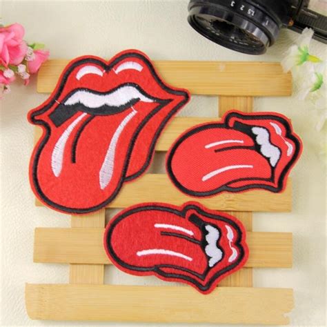 Lips Heart Embroidered Patch For Clothing Iron On Sew Applique Cute