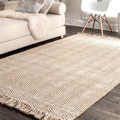 Nuloom Hand Woven Don Jute With Fringe Area Rug