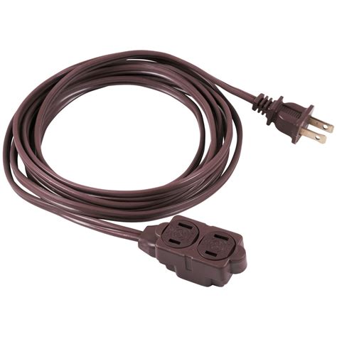 Ge 15ft 3 Outlet Polarized Extension Cord 2 Pack Brown 50414