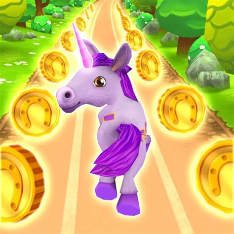 Unicorn Runner 3d Little Unicorn Rainbow Rush By Greentea Games