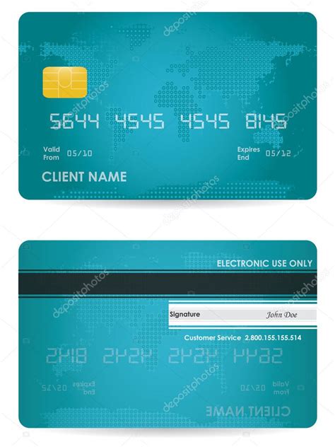 I have know noticed on the. Vector credit card, front and back view — Stock Vector © place4design #6653704