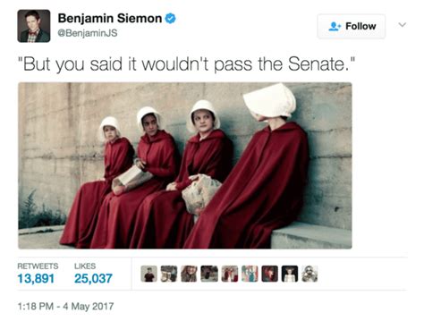 Twitter Has Reacted To The New Health Care Bill With Handmaids Tale
