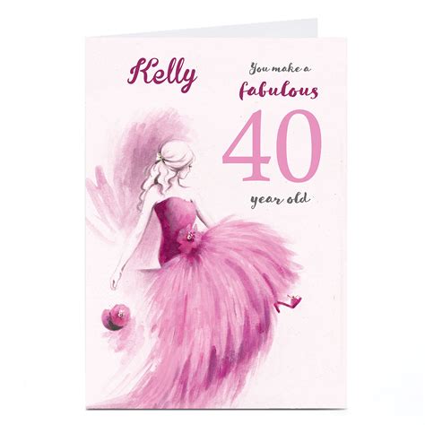 buy personalised birthday card pink fabulous lady editable age for gbp 1 79 card factory uk