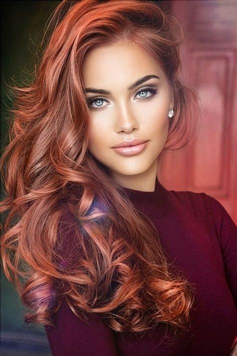 yesil goze giden sac rengi tarz kadın beautiful redhead beautiful hair gorgeous hair color