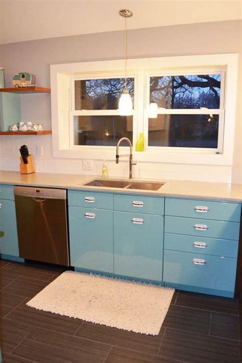 Vintage metal kitchen cabinets | kitchens designs ideas. Sam has a great experience with powder coating her vintage ...